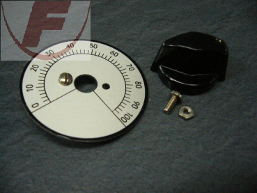 Skalenscheibe Ø 35mm, 0-100, mit Zeigerknopf